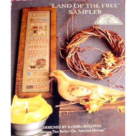 Cross Stitch Land Of The Free Sampler Count Pattern #181 Sandra Sullivan Leaflet - Picture 2 of 2